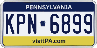 PA license plate KPN6899