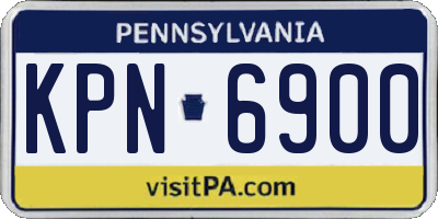 PA license plate KPN6900