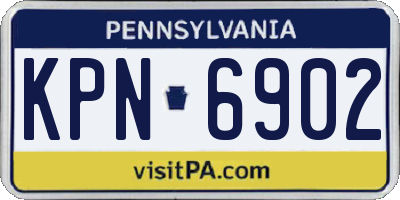 PA license plate KPN6902