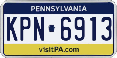 PA license plate KPN6913