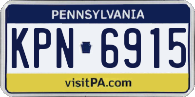 PA license plate KPN6915