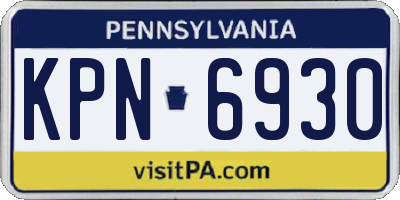 PA license plate KPN6930