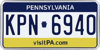 PA license plate KPN6940