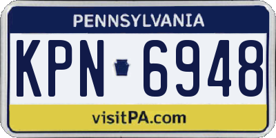PA license plate KPN6948