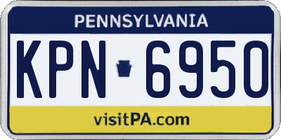PA license plate KPN6950