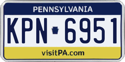 PA license plate KPN6951