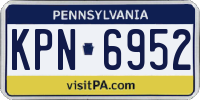 PA license plate KPN6952