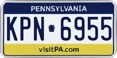 PA license plate KPN6955