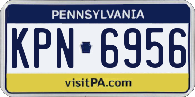 PA license plate KPN6956