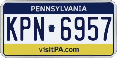 PA license plate KPN6957