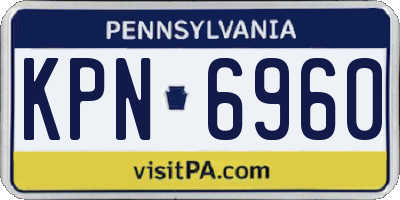 PA license plate KPN6960