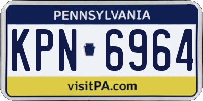 PA license plate KPN6964