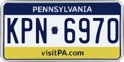 PA license plate KPN6970