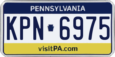 PA license plate KPN6975