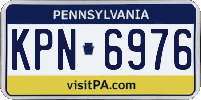 PA license plate KPN6976