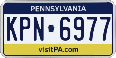 PA license plate KPN6977