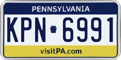 PA license plate KPN6991
