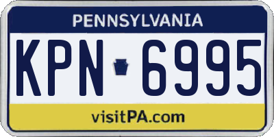 PA license plate KPN6995