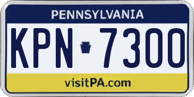 PA license plate KPN7300