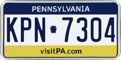 PA license plate KPN7304