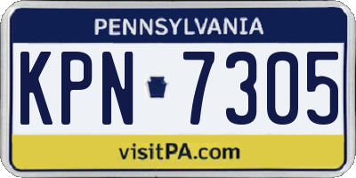 PA license plate KPN7305