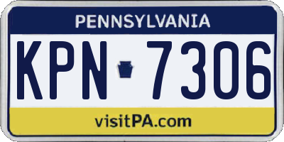 PA license plate KPN7306