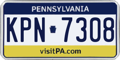 PA license plate KPN7308