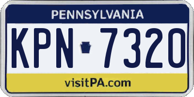 PA license plate KPN7320