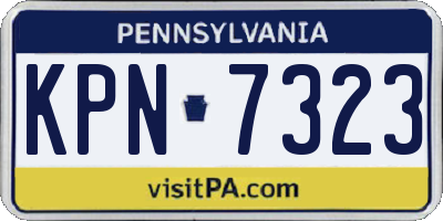 PA license plate KPN7323