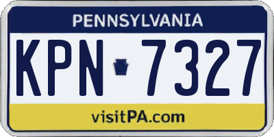 PA license plate KPN7327