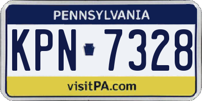 PA license plate KPN7328