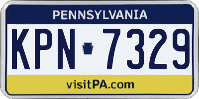PA license plate KPN7329