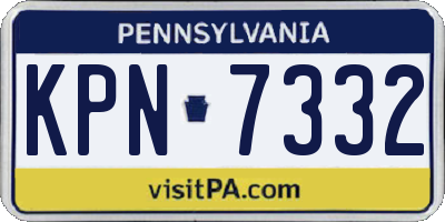PA license plate KPN7332