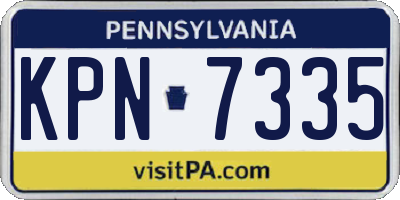 PA license plate KPN7335