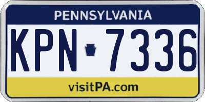PA license plate KPN7336