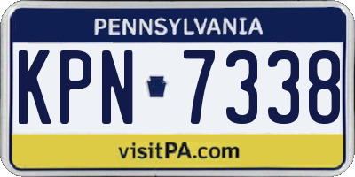 PA license plate KPN7338
