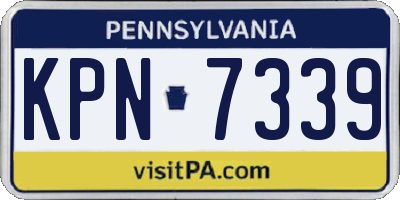 PA license plate KPN7339