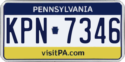 PA license plate KPN7346