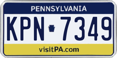 PA license plate KPN7349