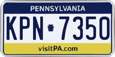 PA license plate KPN7350