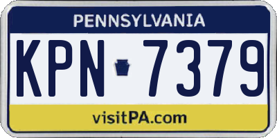 PA license plate KPN7379