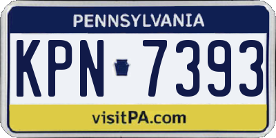 PA license plate KPN7393