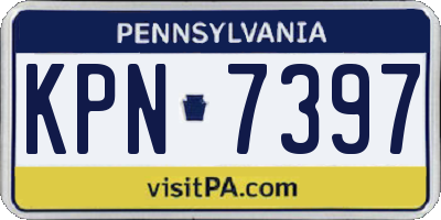 PA license plate KPN7397