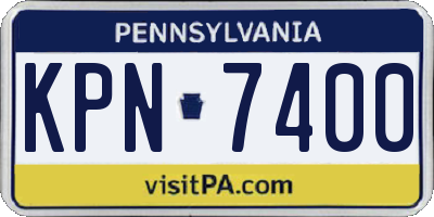 PA license plate KPN7400