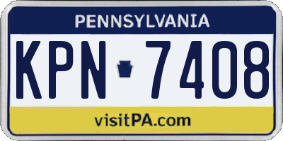 PA license plate KPN7408