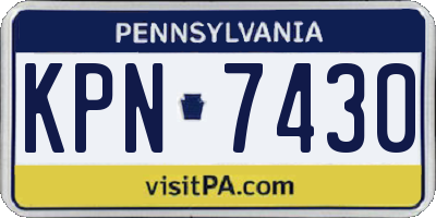 PA license plate KPN7430