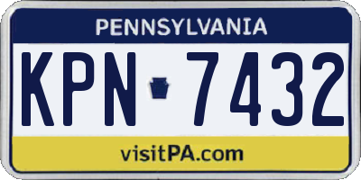PA license plate KPN7432