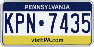 PA license plate KPN7435