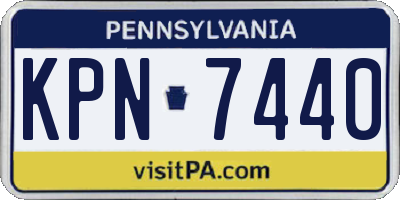 PA license plate KPN7440
