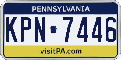 PA license plate KPN7446